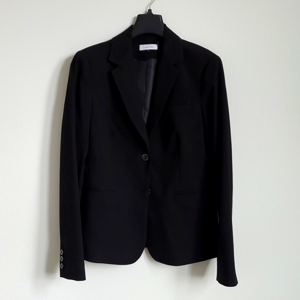 Calvin Klein Women's Suit Jacket, Black, 8